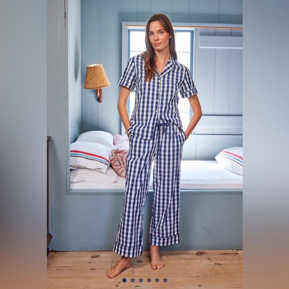 Blue Gingham Women's LAKE Pajama Set
